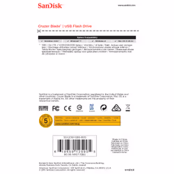 SanDisk Cruzer Blade lecteur USB flash 128 Go USB Type-A 2.0 Noir, Rouge - Vue supplémentaire 8