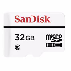 SanDisk 32GB microSDHC, 32 Go, MicroSDHC, Classe 10, 20 Mo/s, 20 Mo/s, Blanc