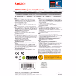 SanDisk Ultra Dual Drive USB Type-C lecteur USB flash 128 Go USB Type-A / USB Type-C 3.2 Gen 1 (3.1 Gen 1) Noir, Argent - Vue supplémentaire 10