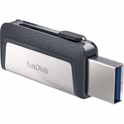 SanDisk Ultra Dual Drive USB Type-C lecteur USB flash 128 Go USB Type-A / USB Type-C 3.2 Gen 1 (3.1 Gen 1) Noir, Argent
