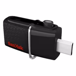 SanDisk Ultra Dual, 128 Go, USB Type-A / Micro-USB, 3.2 Gen 1 (3.1 Gen 1), Slide, 5,6 g, Noir