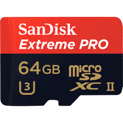 SanDisk Extreme Pro 64GB, 64 Go, MicroSDXC, Classe 10, UHS-II, 275 Mo/s, 100 Mo/s