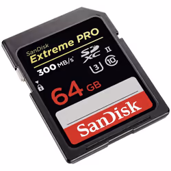 SanDisk Extreme PRO, 64 GB, 64 Go, SDXC, Classe 10, UHS-II, Noir