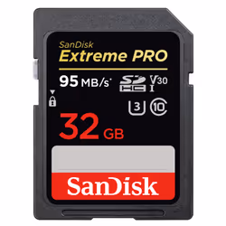 SanDisk Extreme Pro, 32 Go, SDHC, Classe 10, UHS-I, 95 Mo/s, 90 Mo/s