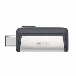 SanDisk Drive USB Ganda Ultra Tipe-C 256 GB lecteur USB flash 256 Go USB Type-A / USB Type-C 3.2 Gen 1 (3.1 Gen 1) Gris, Argent