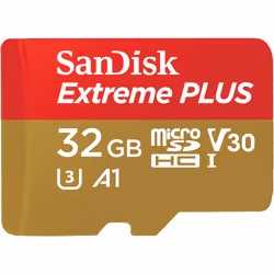 SanDisk Extreme Plus, 32 Go, MicroSDHC, UHS-I, 100 Mo/s, 90 Mo/s, Résistant aux chocs, Résistant à une température, Imperméab ...
