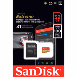 SanDisk Extreme 32 Go MicroSDHC UHS-I Classe 10 - Vue supplémentaire 5