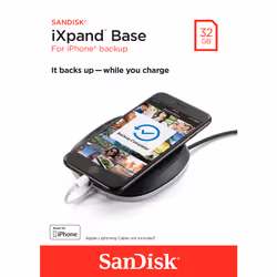 SanDisk iXpand Base Smartphone, Tablette Noir, Argent CC Charge rapide Intérieure - Vue supplémentaire 6