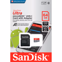 SanDisk Ultra 64 Go MicroSDXC UHS-I Classe 10 - Vue supplémentaire 4