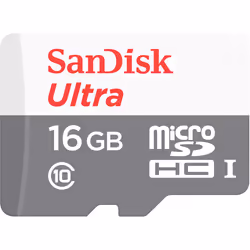 SanDisk Ultra MicroSDHC 16GB UHS-I + SD Adapter, 16 Go, MicroSDHC, Classe 10, UHS-I, 80 Mo/s, Résistant aux chocs, Résistant  ...