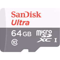 SanDisk Ultra MicroSDXC 64GB UHS-I + SD Adapter, 64 Go, MicroSDXC, Classe 10, UHS-I, 80 Mo/s, Résistant aux chocs, Résistant  ...