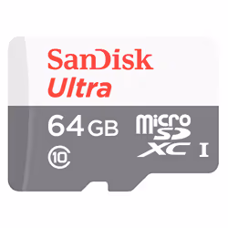 SanDisk Ultra MicroSDXC 64GB UHS-I, 64 Go, MicroSDXC, Classe 10, UHS-I, 80 Mo/s, Résistant aux chocs, Résistant à une tempéra ...