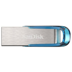 SanDisk Ultra Flair lecteur USB flash 128 Go USB Type-A 3.2 Gen 1 (3.1 Gen 1) Bleu, Argent