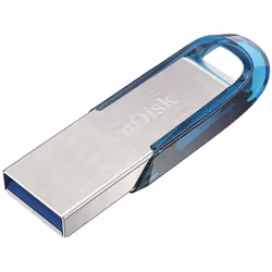 SanDisk Ultra Flair lecteur USB flash 128 Go USB Type-A 3.2 Gen 1 (3.1 Gen 1) Bleu, Argent - Vue supplémentaire 5