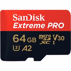 SanDisk 64GB Extreme Pro microSDXC, 64 Go, MicroSDXC, Classe 10, 100 Mo/s, 90 Mo/s, Class 3 (U3)