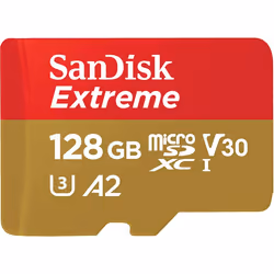 SanDisk Extreme, 128 Go, MicroSDXC, Classe 3, UHS-I, 160 Mo/s, 90 Mo/s