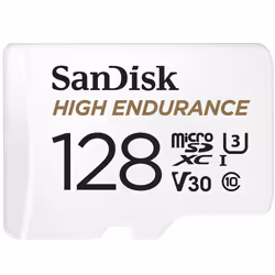 SanDisk High Endurance, 128 Go, MicroSDXC, Classe 10, UHS-I, 100 Mo/s, 40 Mo/s