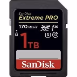 SanDisk Extreme Pro, 1 To, SDXC, Classe 10, UHS-I, 170 Mo/s, 90 Mo/s