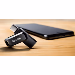 SanDisk Ultra Dual Drive Go lecteur USB flash 256 Go USB Type-A / USB Type-C 3.2 Gen 1 (3.1 Gen 1) Noir - Vue supplémentaire 10