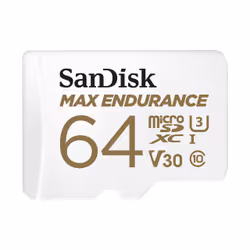 SanDisk Max Endurance, 64 Go, MicroSDXC, Classe 10, UHS-I, 100 Mo/s, 40 Mo/s