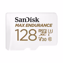 SanDisk Max Endurance, 128 Go, MicroSDXC, Classe 10, UHS-I, 100 Mo/s, 40 Mo/s