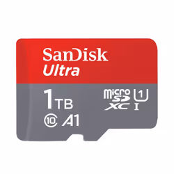 SanDisk SDSQUA4-1T00-GN6MN, 1 To, MicroSDXC, Classe 10, 120 Mo/s, Class 1 (U1), Gris, Rouge
