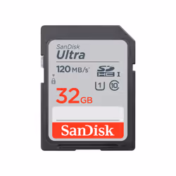 SanDisk Ultra, 32 Go, SDHC, Classe 10, UHS-I, 120 Mo/s, Class 1 (U1)