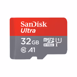 SanDisk Ultra microSD, 32 Go, MicroSDHC, Classe 10, UHS-I, 120 Mo/s, Gris, Rouge