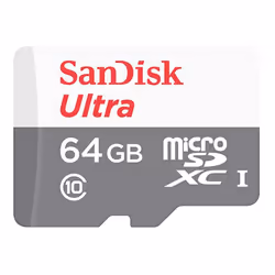 SanDisk SDSQUNR-064G-GN3MN, 64 Go, MicroSDXC, Classe 10, Class 1 (U1), Gris, Blanc