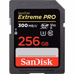 SanDisk Extreme PRO, 256 Go, SDXC, Classe 10, UHS-II, 300 Mo/s, 260 Mo/s