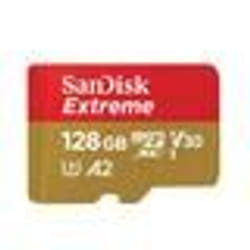 Carte Mémoire Micro SDXC SanDisk Extreme 128Go A2 MicroSDXC R190/W90Mo/s Classe 10 U3 V30 version 2022