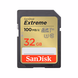 SanDisk Extreme SD UHS-I Card, 32 Go, SD, Classe 1, 130 Mo/s, 60 Mo/s, Class 1 (U1)