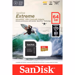 SanDisk Extreme 64 Go MicroSDXC UHS-I Classe 10