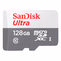 SanDisk SDSQUNR-128G-GN3MN, 128 Go, MicroSDXC, Classe 10, 100 Mo/s, Class 1 (U1)