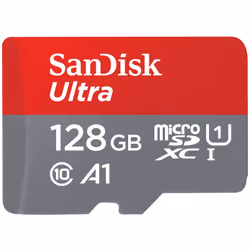 SanDisk Ultra, 128 Go, MicroSDXC, Classe 10, UHS-I, 140 Mo/s, Class 1 (U1)