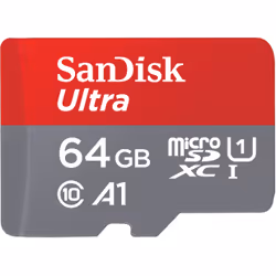 SanDisk Ultra, 64 Go, MicroSDXC, Classe 10, UHS-I, 140 Mo/s, Class 1 (U1)