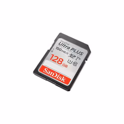 Carte Mémoire SDXC - SanDisk - Ultra Plus - 128 Go - 150 Mo/s - Rouge et Gris
