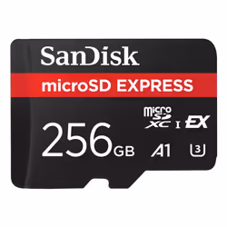SanDisk Express, 256 Go, MicroSDXC, UHS-I, 880 Mo/s, 650 Mo/s, Class 3 (U3)