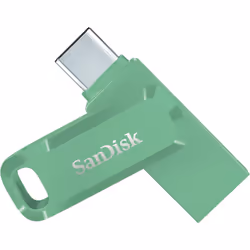 SanDisk Ultra Dual Drive Go USB 256GB, 256 Go, USB Type-A / USB Type-C, 3.2 Gen 1 (3.1 Gen 1), 400 Mo/s, Pivotant, Vert