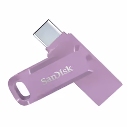 SanDisk Ultra Dual Drive Go USB 64GB, 64 Go, USB Type-A / USB Type-C, 3.2 Gen 1 (3.1 Gen 1), 150 Mo/s, Pivotant, Lavande