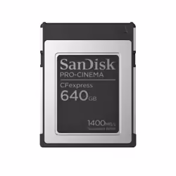 SanDisk PRO-CINEMA CFexpress, 640 Go, CFexpress, 1700 Mo/s, 1500 Mo/s, Noir
