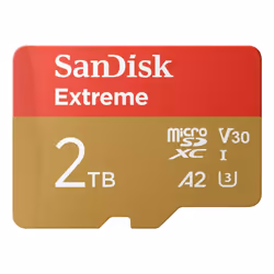SanDisk Extreme, 2 To, MicroSDXC, Classe 10, UHS-I, 240 Mo/s, 140 Mo/s
