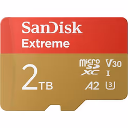 SanDisk Extreme 2 To microSDXC Carte micro SD + adaptateur SD Vitesse jusquà 240 MB/s 4K UHD A2 RescuePRO Deluxe UHS-I U3