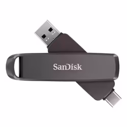 SanDisk SDDDE1-2T00-G46, 2 To, USB Type-A / USB Type-C, 3.2 Gen 2 (3.1 Gen 2), 1000 Mo/s, Slide, Noir