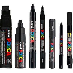 Lot de 7 marqueurs Posca noir