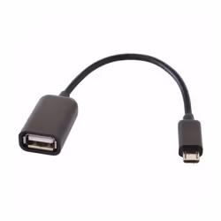 Câble OTG USB - REEKIN - 20 cm - Noir - USB femelle type A - micro USB male type B