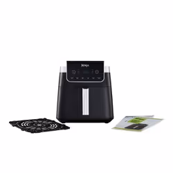 Ninja MAX PRO Unique 6,2 L Autonome 2000 W Friteuse d’air chaud Noir, Acier inoxydable