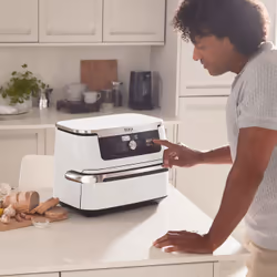Ninja AF500EUWH Friteuse Air Chaud Double Panier 10,4 L 2470 W Blanc - Vue supplémentaire 4