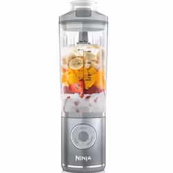 Ninja BC251EUSL, Mixeur portable, 0,57 L, Pileur de glace, Argent, Transparent
