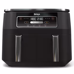 Ninja AF200EU, Friteuse d’air chaud, 7,6 L, 240 °C, Double, Noir, Boutons